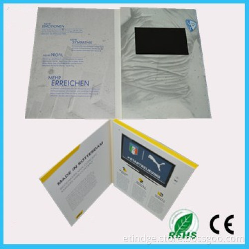 Christmas LCD TFT Video Greeting Card for Gift